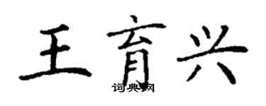 丁謙王育興楷書個性簽名怎么寫