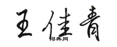 駱恆光王佳青行書個性簽名怎么寫