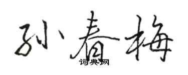 駱恆光孫春梅行書個性簽名怎么寫