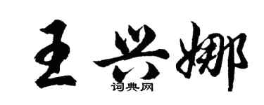 胡問遂王興娜行書個性簽名怎么寫