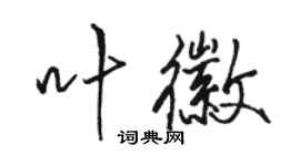 駱恆光葉徽行書個性簽名怎么寫