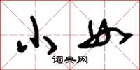 劉少英小女草書怎么寫
