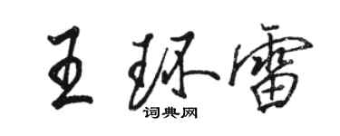 駱恆光王環雷行書個性簽名怎么寫