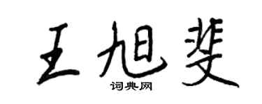 王正良王旭斐行書個性簽名怎么寫