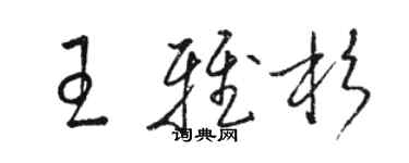 駱恆光王雅杉草書個性簽名怎么寫