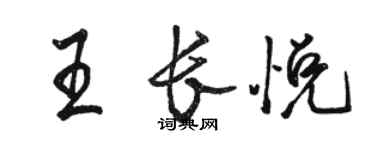 駱恆光王長悅行書個性簽名怎么寫