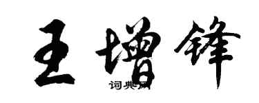 胡問遂王增鋒行書個性簽名怎么寫