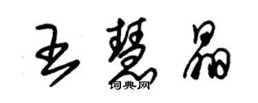 朱錫榮王慧晶草書個性簽名怎么寫