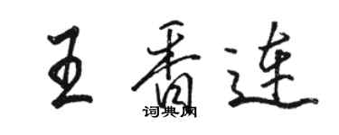 駱恆光王香連行書個性簽名怎么寫