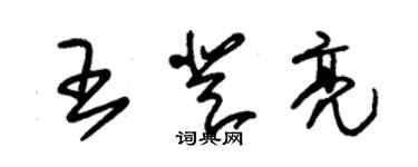 朱錫榮王登亮草書個性簽名怎么寫