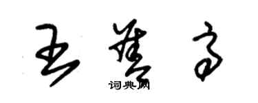 朱錫榮王善高草書個性簽名怎么寫