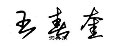 朱錫榮王春奎草書個性簽名怎么寫