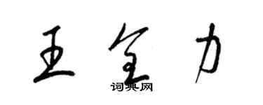 梁錦英王全力草書個性簽名怎么寫