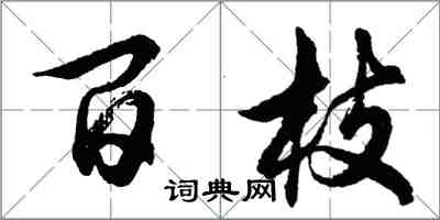 胡問遂百枝行書怎么寫