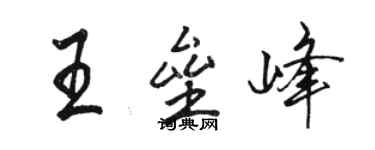 駱恆光王壘峰行書個性簽名怎么寫