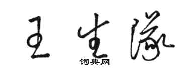 駱恆光王生隊草書個性簽名怎么寫