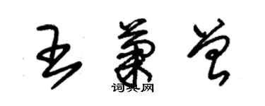 朱錫榮王菊曾草書個性簽名怎么寫