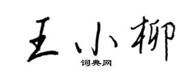 王正良王小柳行書個性簽名怎么寫