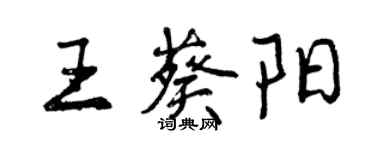曾慶福王葵陽行書個性簽名怎么寫
