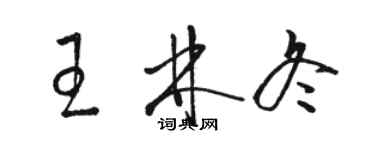 駱恆光王林冬草書個性簽名怎么寫