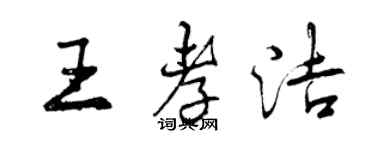 曾慶福王孝潔行書個性簽名怎么寫