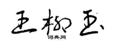 曾慶福王柳玉草書個性簽名怎么寫