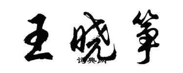 胡問遂王曉箏行書個性簽名怎么寫