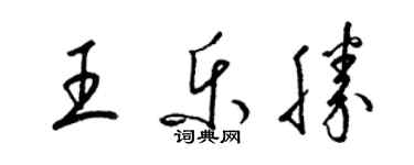 梁錦英王樂勝草書個性簽名怎么寫