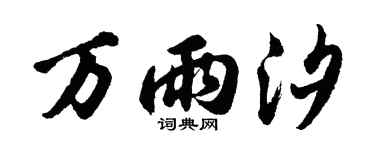 胡問遂萬雨汐行書個性簽名怎么寫
