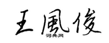 王正良王風俊行書個性簽名怎么寫
