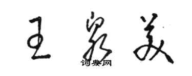 駱恆光王泉美草書個性簽名怎么寫