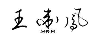 梁錦英王衛鳳草書個性簽名怎么寫