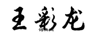 胡問遂王彩龍行書個性簽名怎么寫