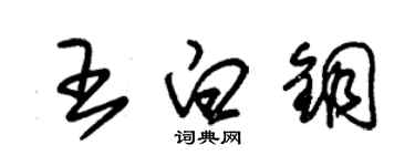 朱錫榮王白銅草書個性簽名怎么寫