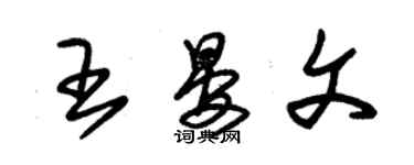 朱錫榮王晏文草書個性簽名怎么寫