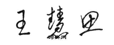 駱恆光王慧思草書個性簽名怎么寫