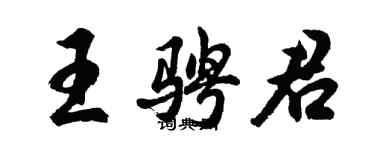 胡問遂王騁君行書個性簽名怎么寫