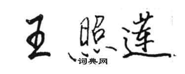 駱恆光王照蓮行書個性簽名怎么寫