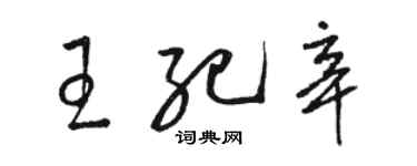 駱恆光王紀辛草書個性簽名怎么寫