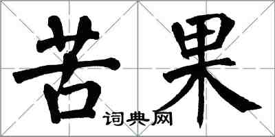 翁闓運苦果楷書怎么寫