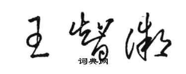 駱恆光王智微草書個性簽名怎么寫