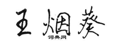 駱恆光王煙葵行書個性簽名怎么寫