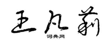 曾慶福王凡莉草書個性簽名怎么寫