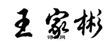 胡問遂王家彬行書個性簽名怎么寫