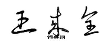 曾慶福王來全草書個性簽名怎么寫