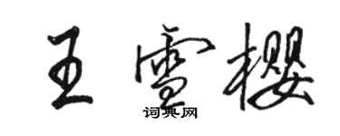 駱恆光王雪櫻行書個性簽名怎么寫