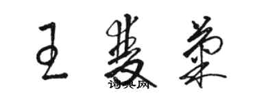 駱恆光王雙菊草書個性簽名怎么寫