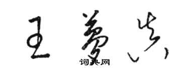 駱恆光王夢真草書個性簽名怎么寫