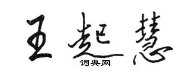 駱恆光王起慧行書個性簽名怎么寫