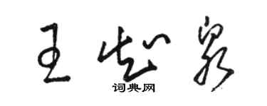 駱恆光王知泉草書個性簽名怎么寫